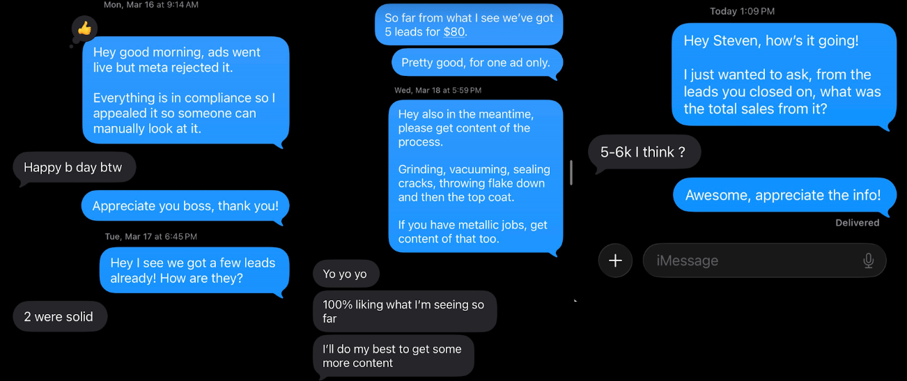 Epoxy Leads Chat Conversation