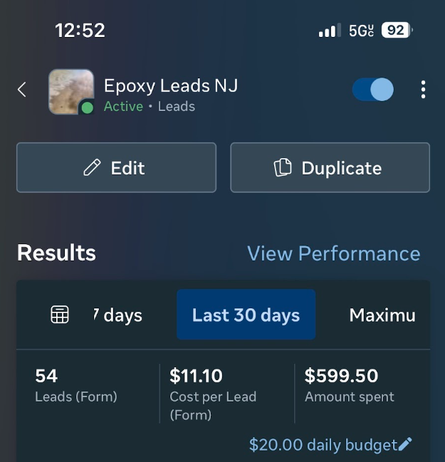 XLUX Epoxy Campaign Results